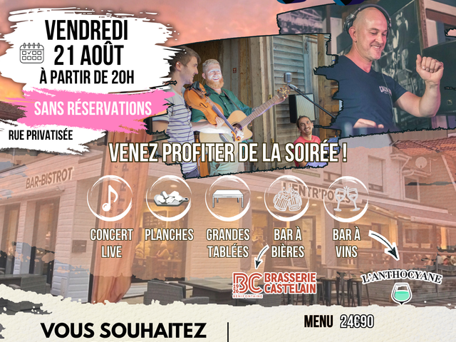 L'ENTR'POTES Soirée concert 21 Août